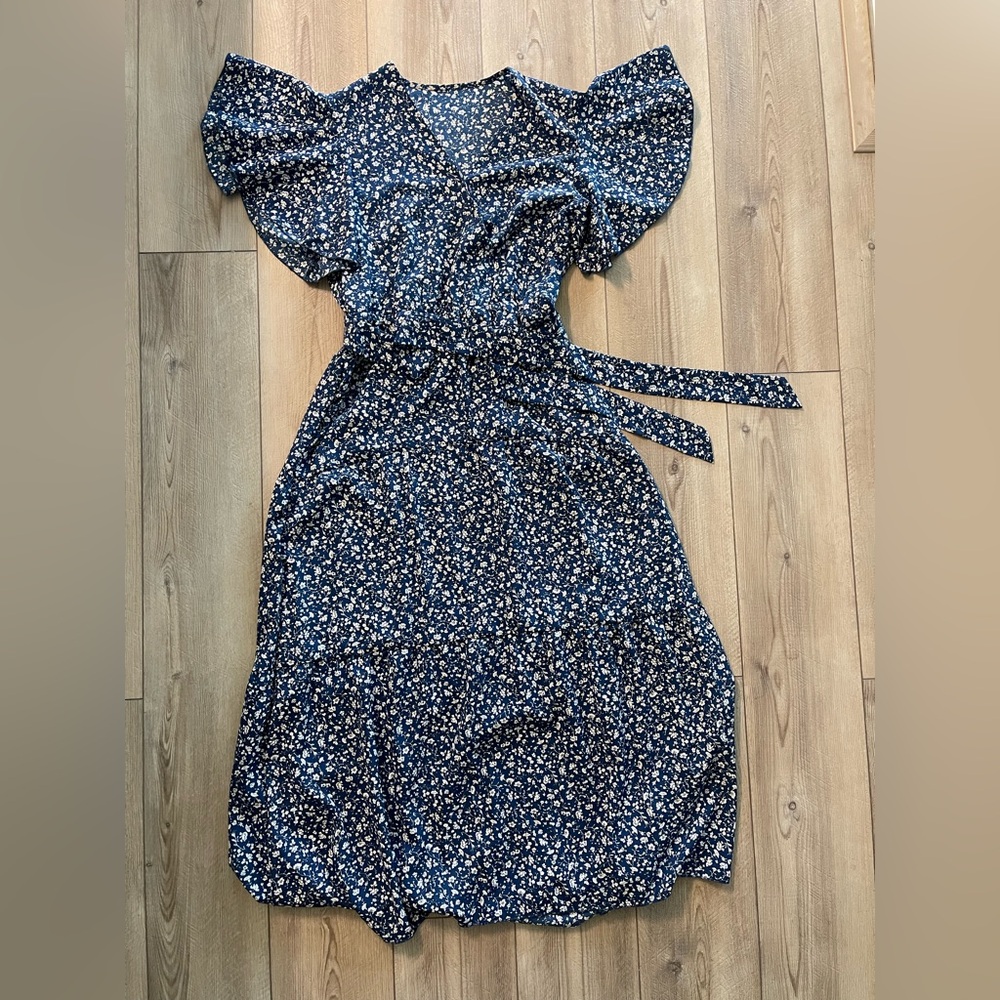 Floral Blue Dress